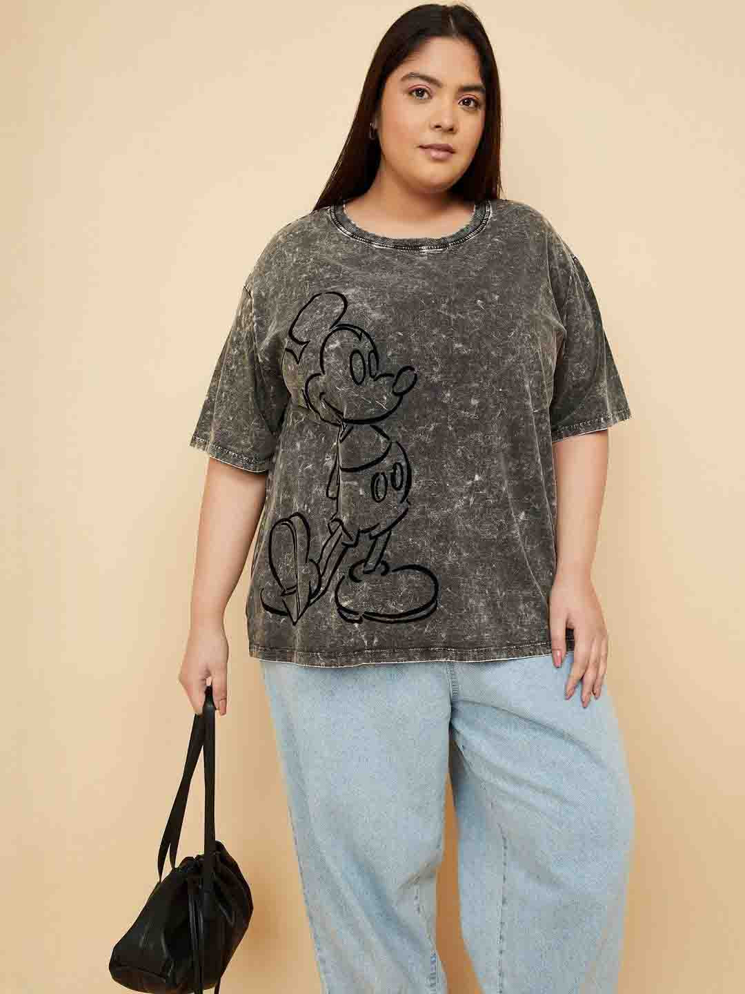 max Women Mickey Mouse Printed 1 T-shirt