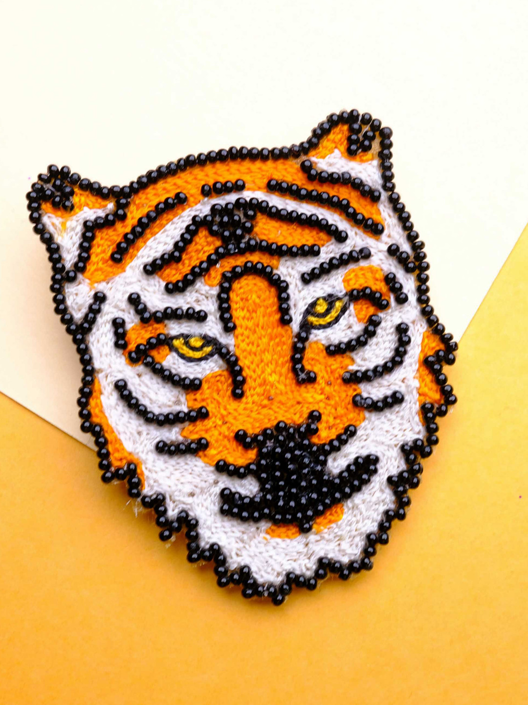 Abeo Unisex Orange Tiger Brooch