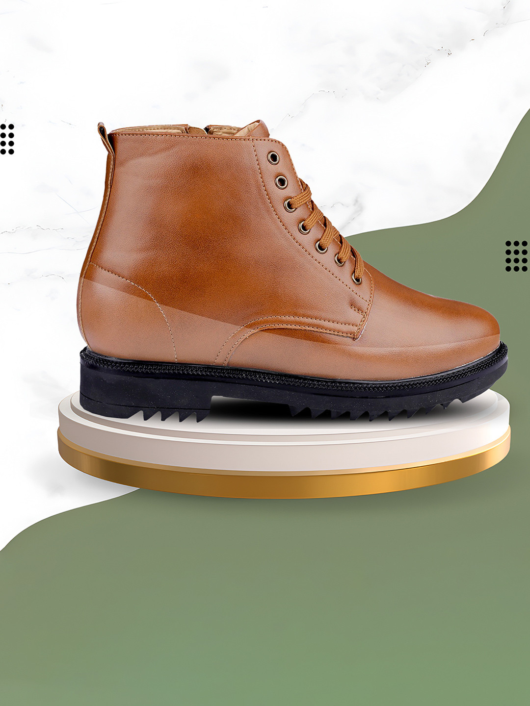 Bxxy Men Hidden Elevator Formal Lace-up Boots
