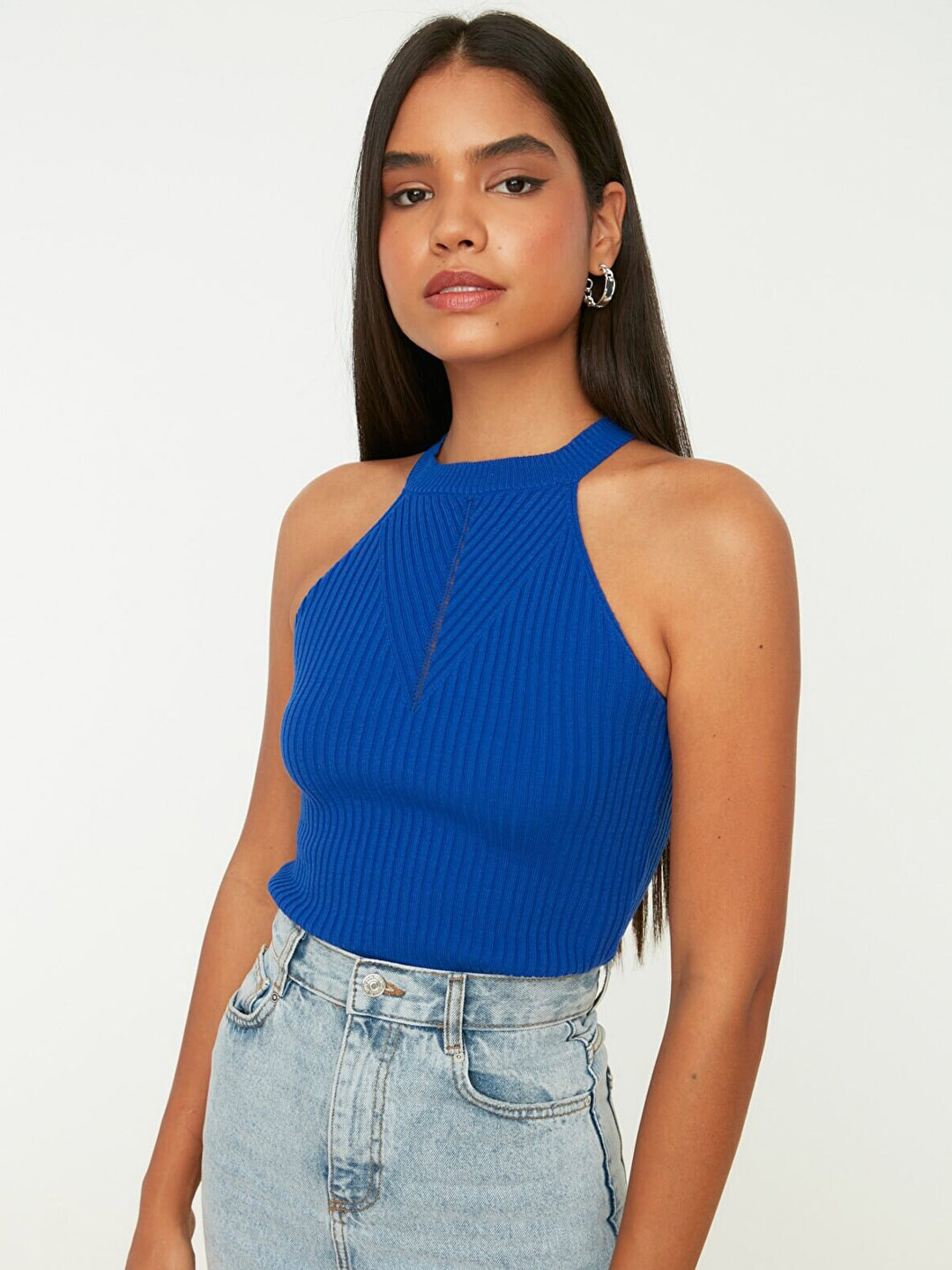 Trendyol Striped Halter Neck Tank Top