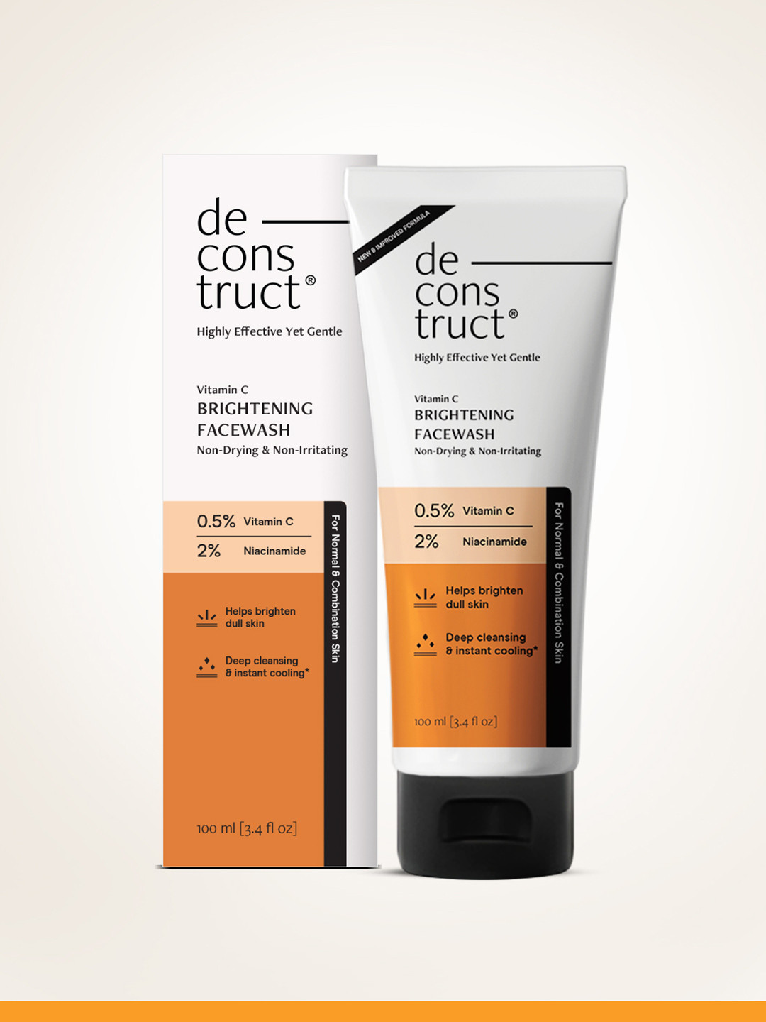 deconstruct Brightening Face Wash With Vitamin C & Niacinamide- 100 ml