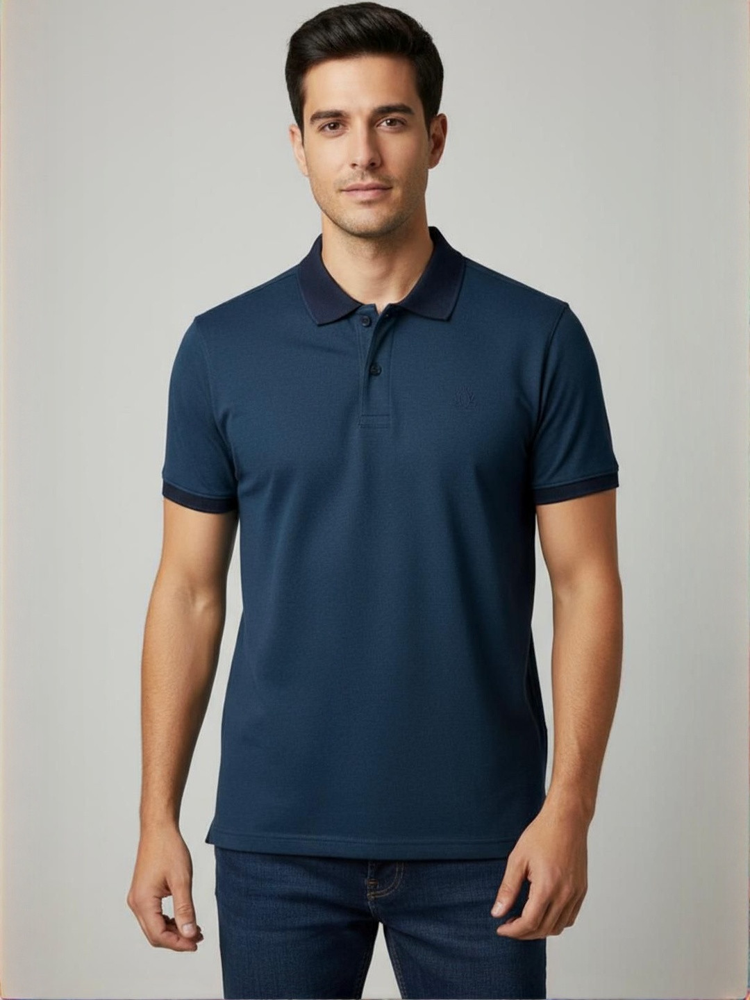 GEE 5 Polo Collar Short Sleeves Cotton T-shirt