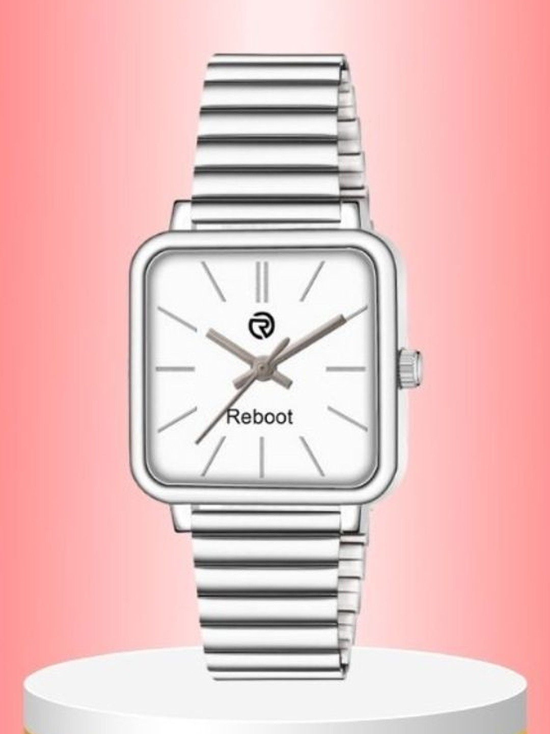 REBOOT Men Rectangular Dial Analogue Watch New30_152 Chuan White Designer