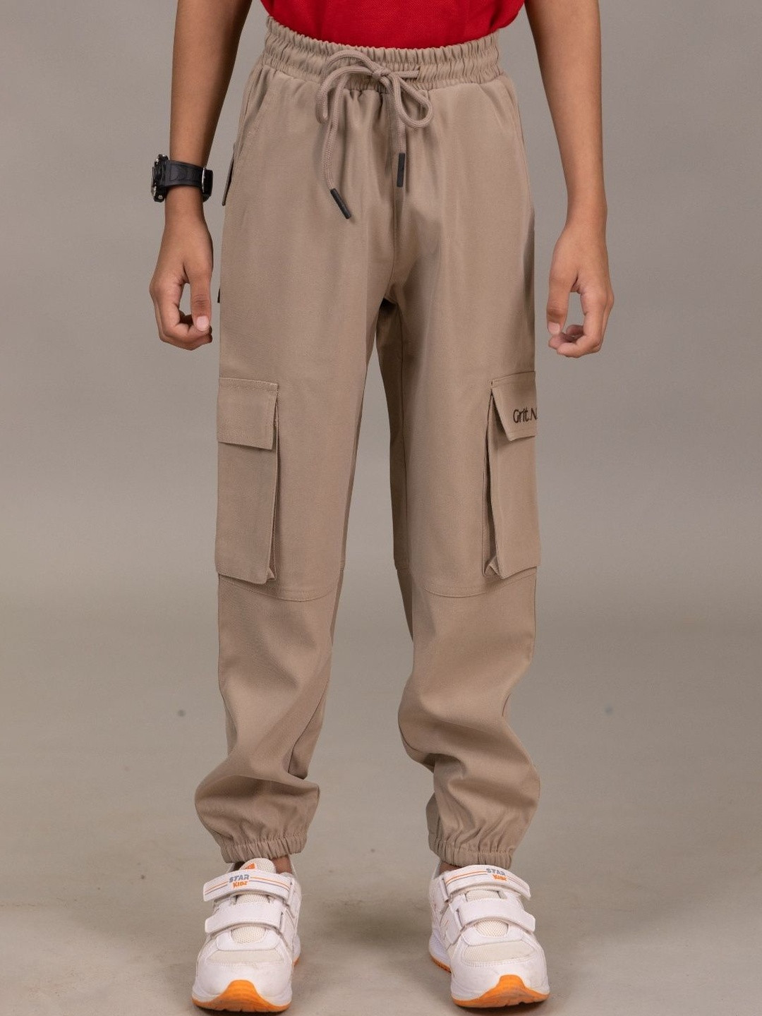 Grit N Groove Boys Relaxed Cargos Trousers