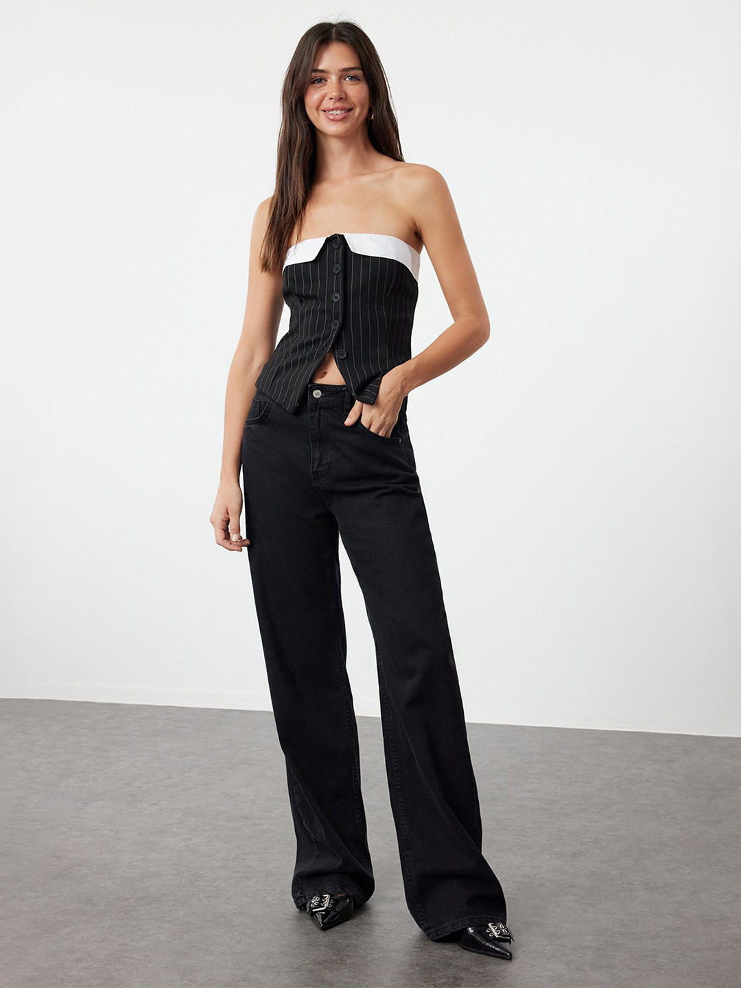 Trendyol Striped Tube Top