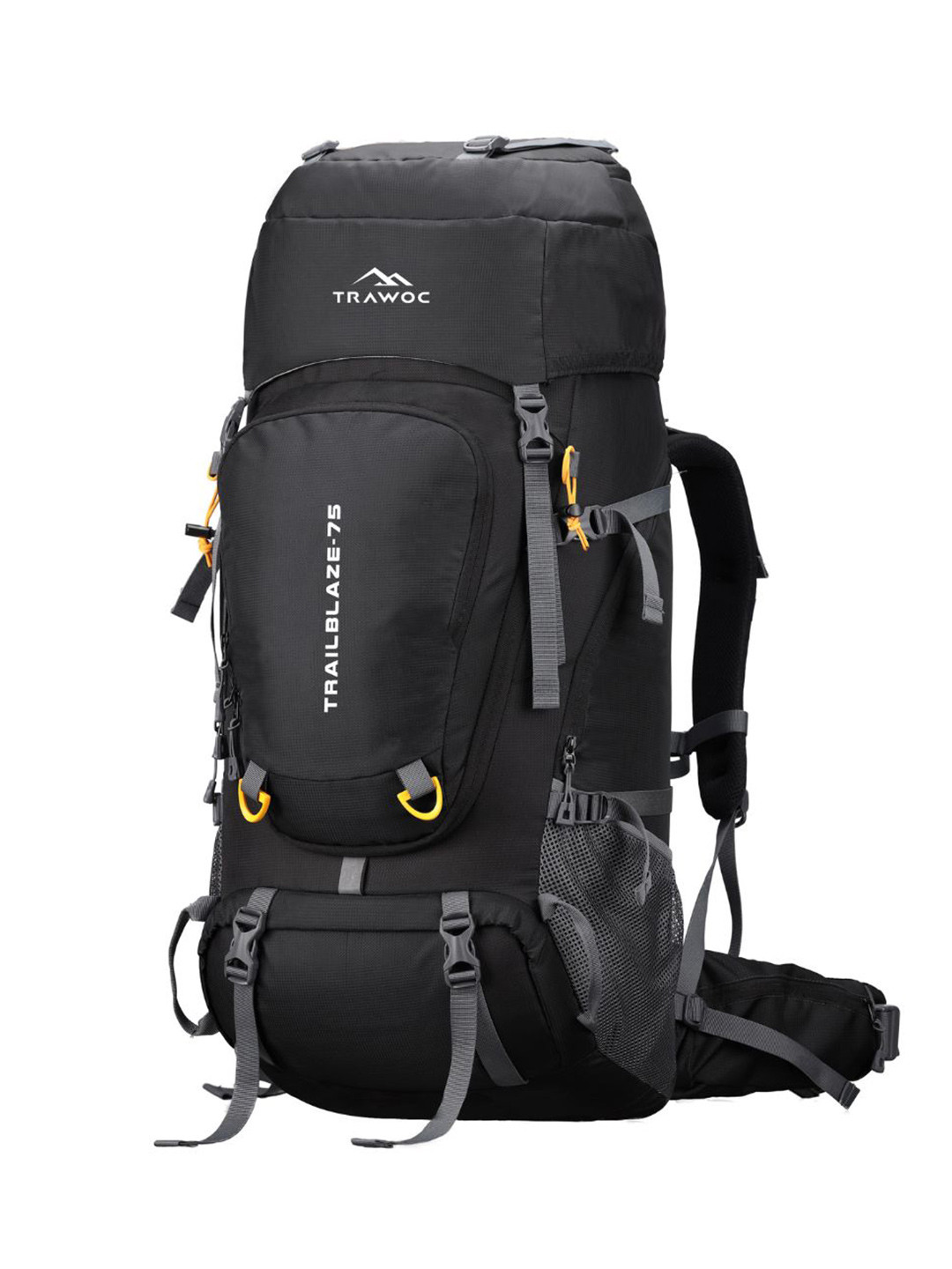 TRAWOC TRAILBLAZE Solid 75L Rucksack With Rain Cover For Outdoor Trips