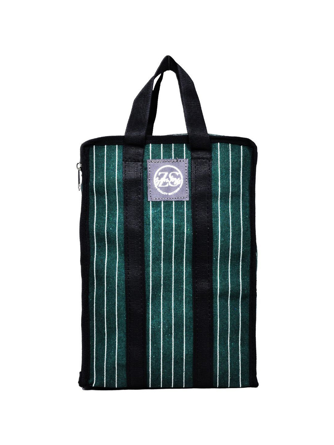 ZARWISS Green & Black Striped Lunch Bag
