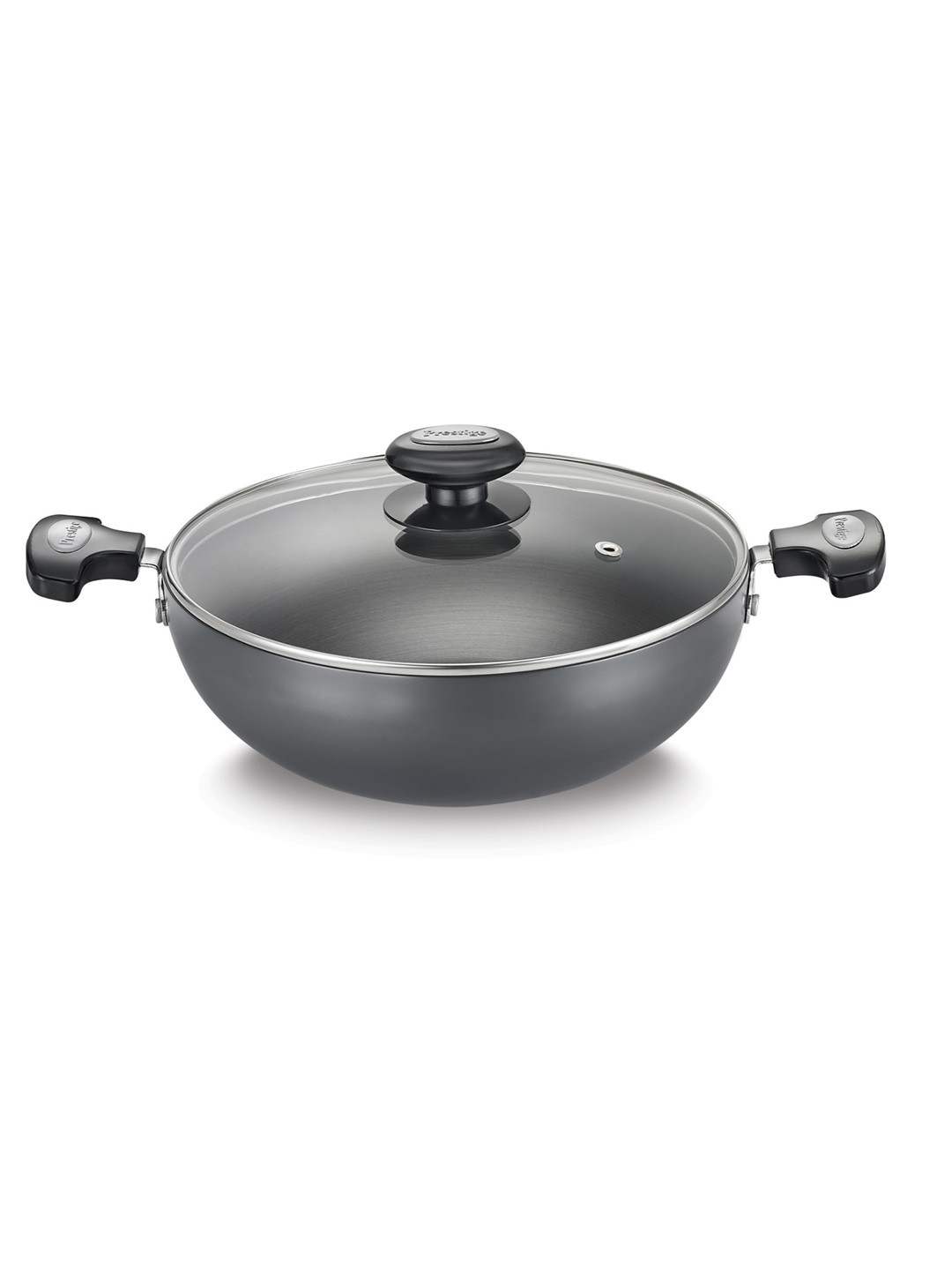 Prestige Hard Anodised Plus Black Kadai With Lid