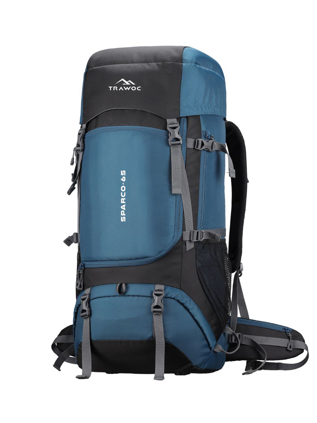 TRAWOC SPARCO Solid 65L Rucksack Hiking Travel With Rain Cover