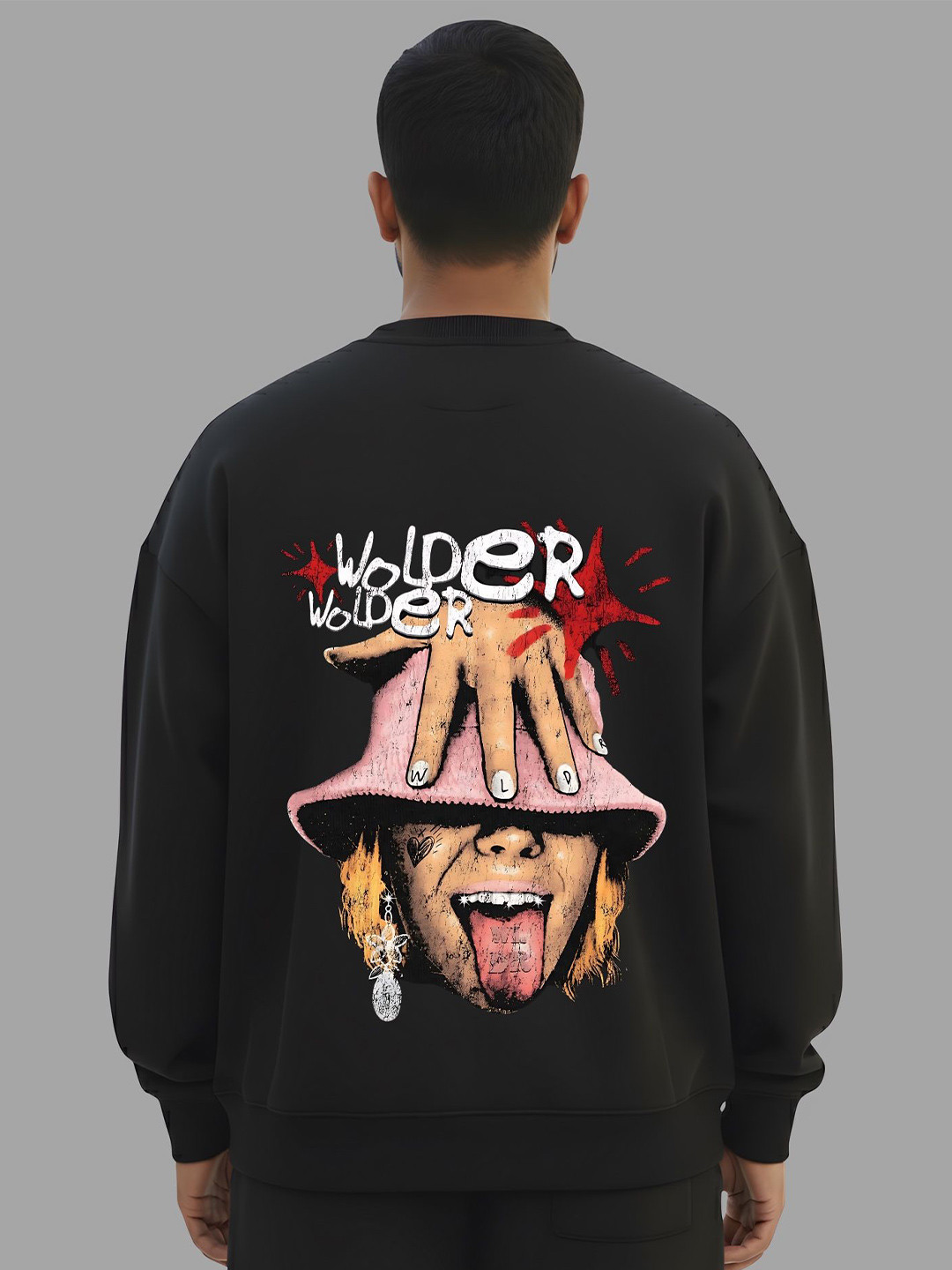 TheBTclub Men Ruthless Typography Sweatshirt