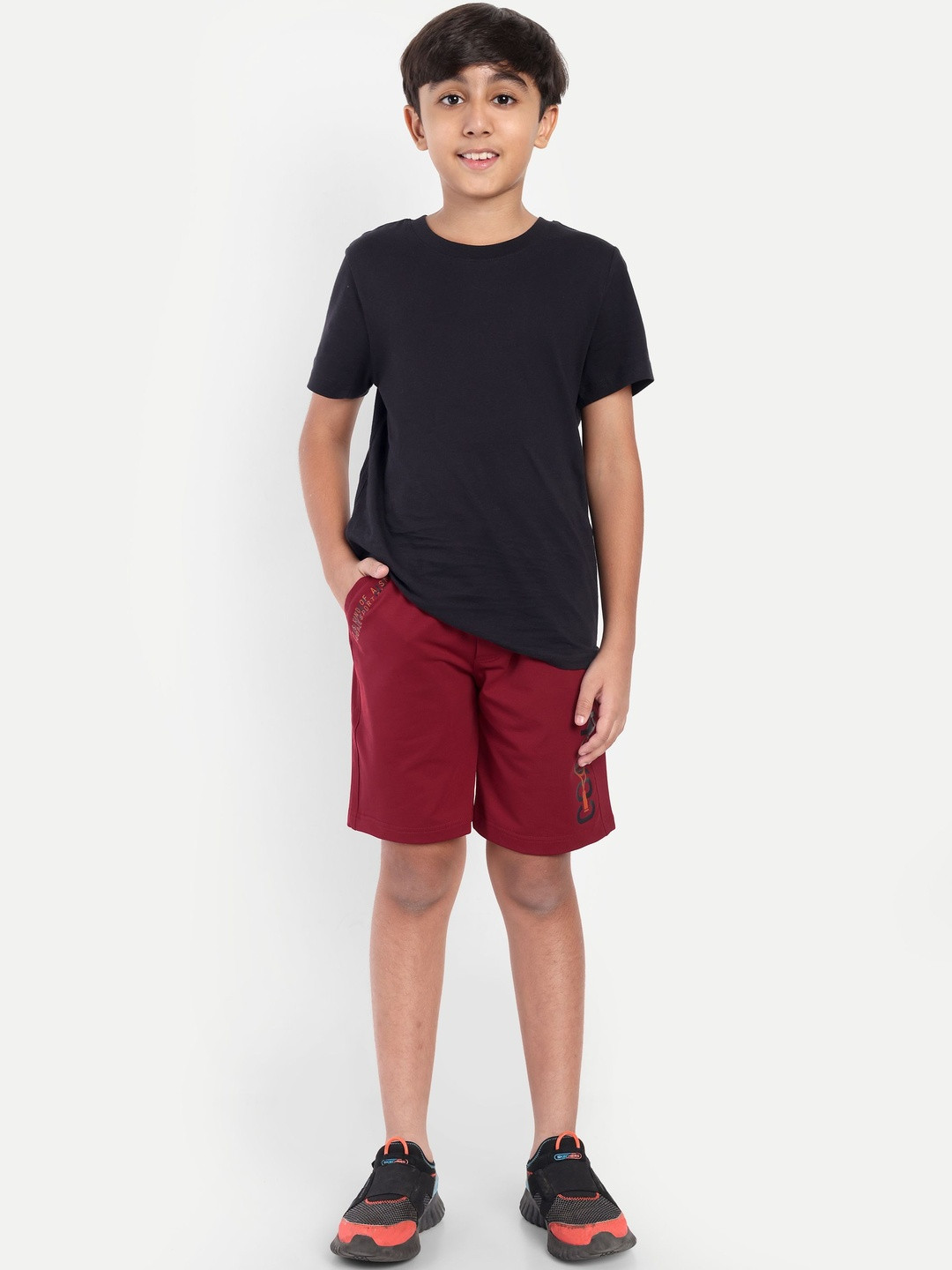 PUPPET-NX Boys Mid-Rise Cotton Running Shorts