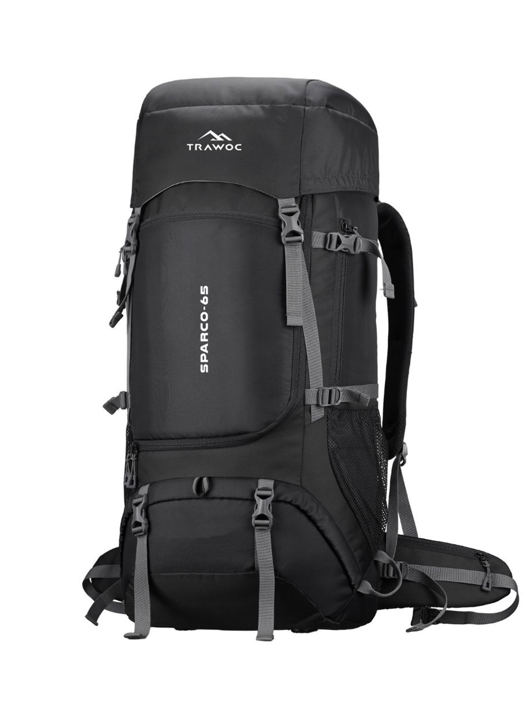 TRAWOC SPARCO Solid 65L Rucksack for Hiking Travel With Rain Cover