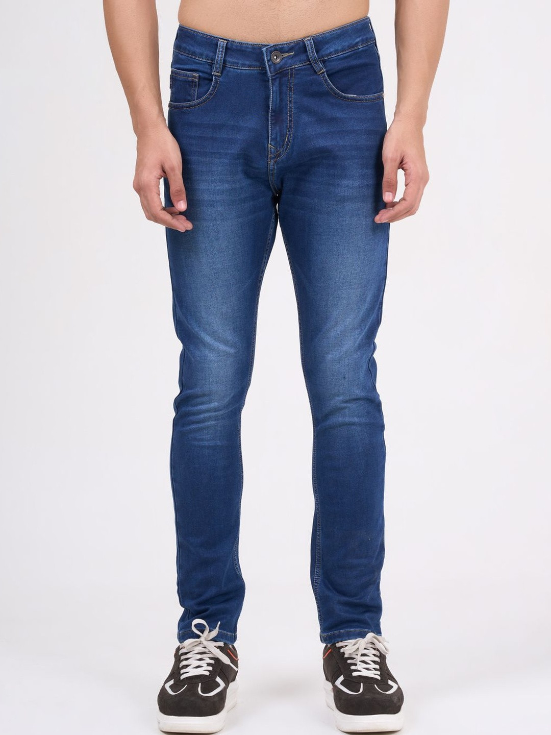 Sparky Men Slim Fit Mid-Rise Light Fade Cotton Jeans