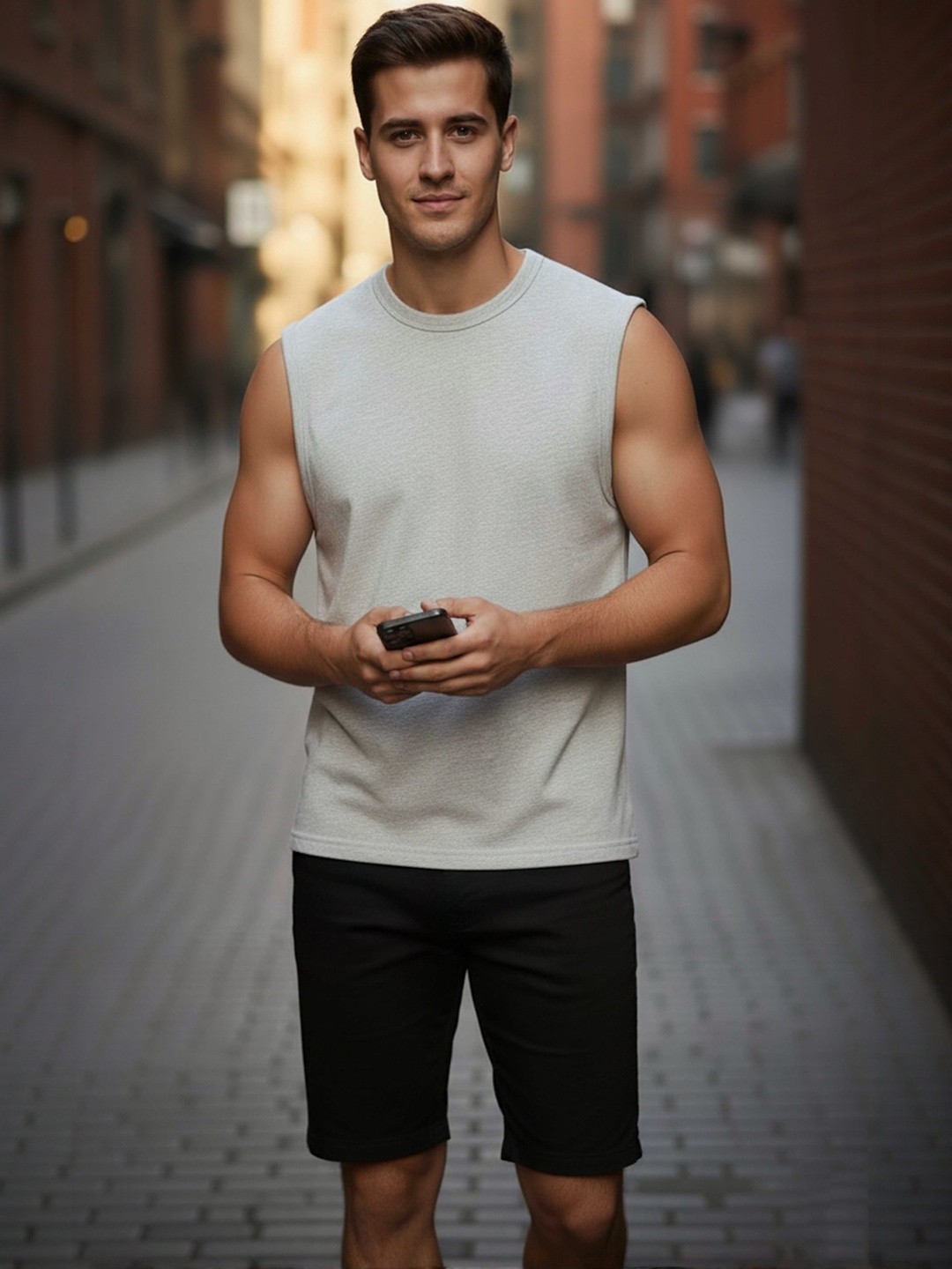 Moda Rapido Round Neck Sleeveless Regular Fit T-shirt