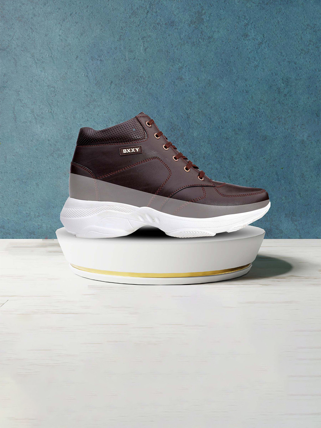 Bxxy Men 3 Inch Hidden Elevator Height Increasing Casual Velcro Sandals