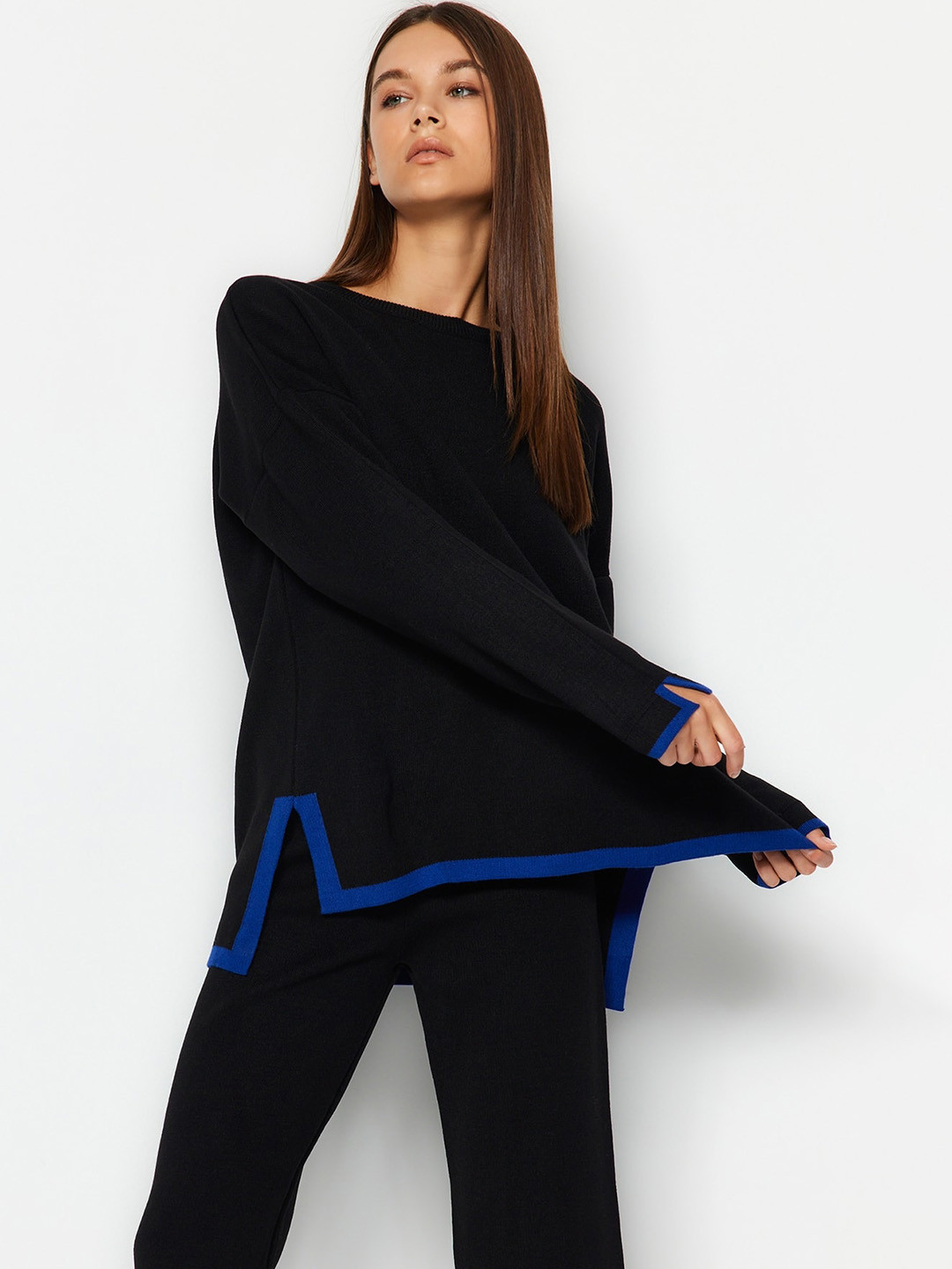 Trendyol Round Neck Acrylic Tunic With Trouser