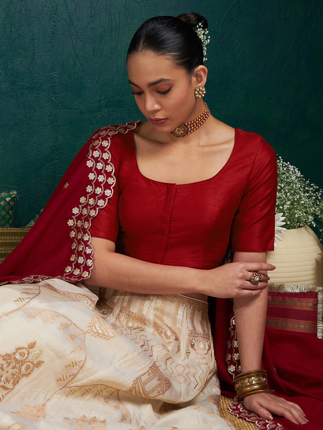 Soch Short Sleeve Saree  Blouse