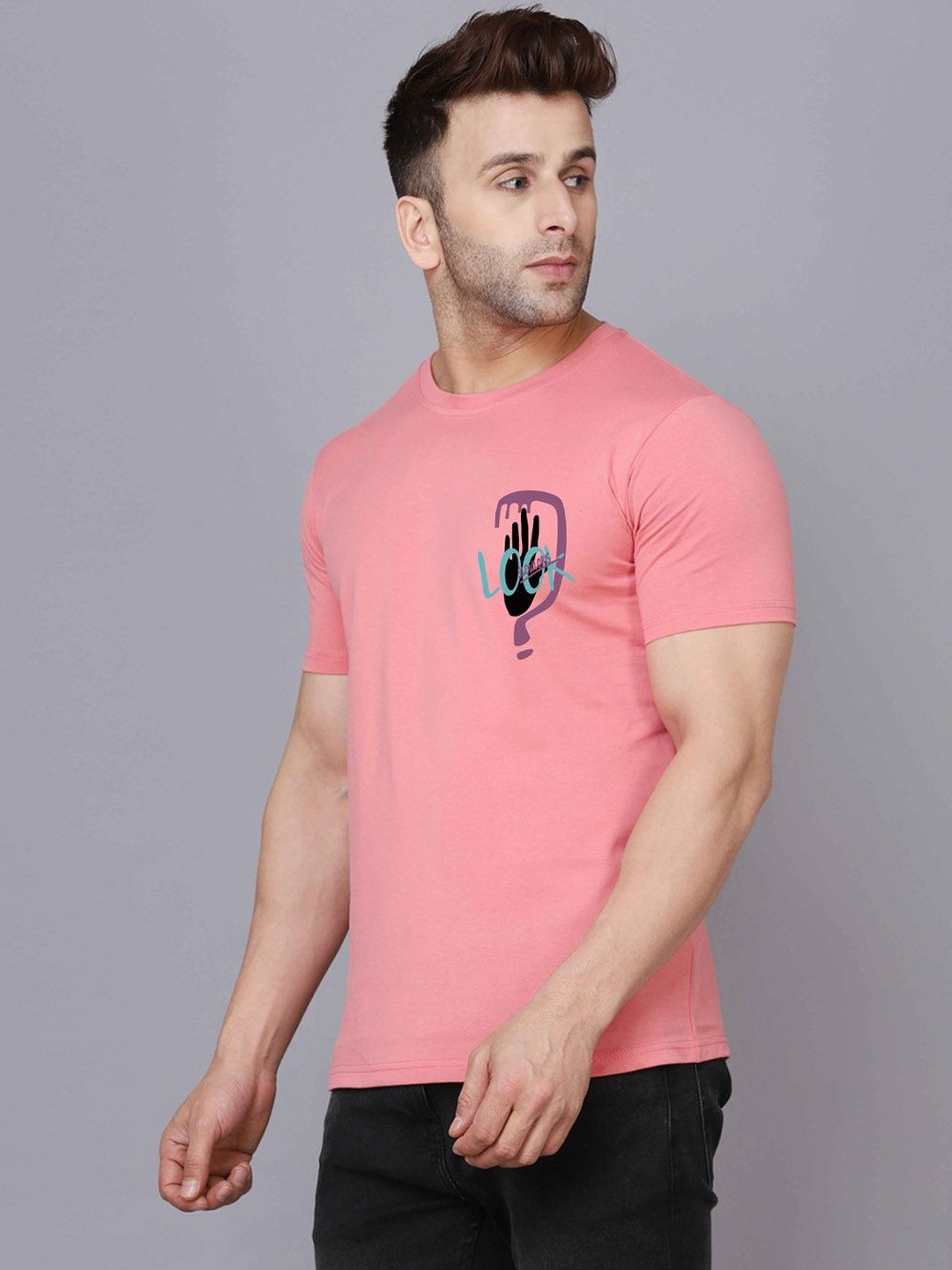 TEEFOX Graphic Printed Round Neck T-shirt