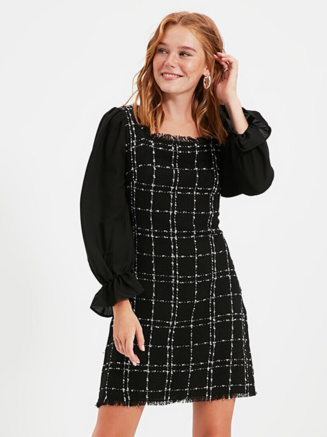 Trendyol Checked Sheath Dress
