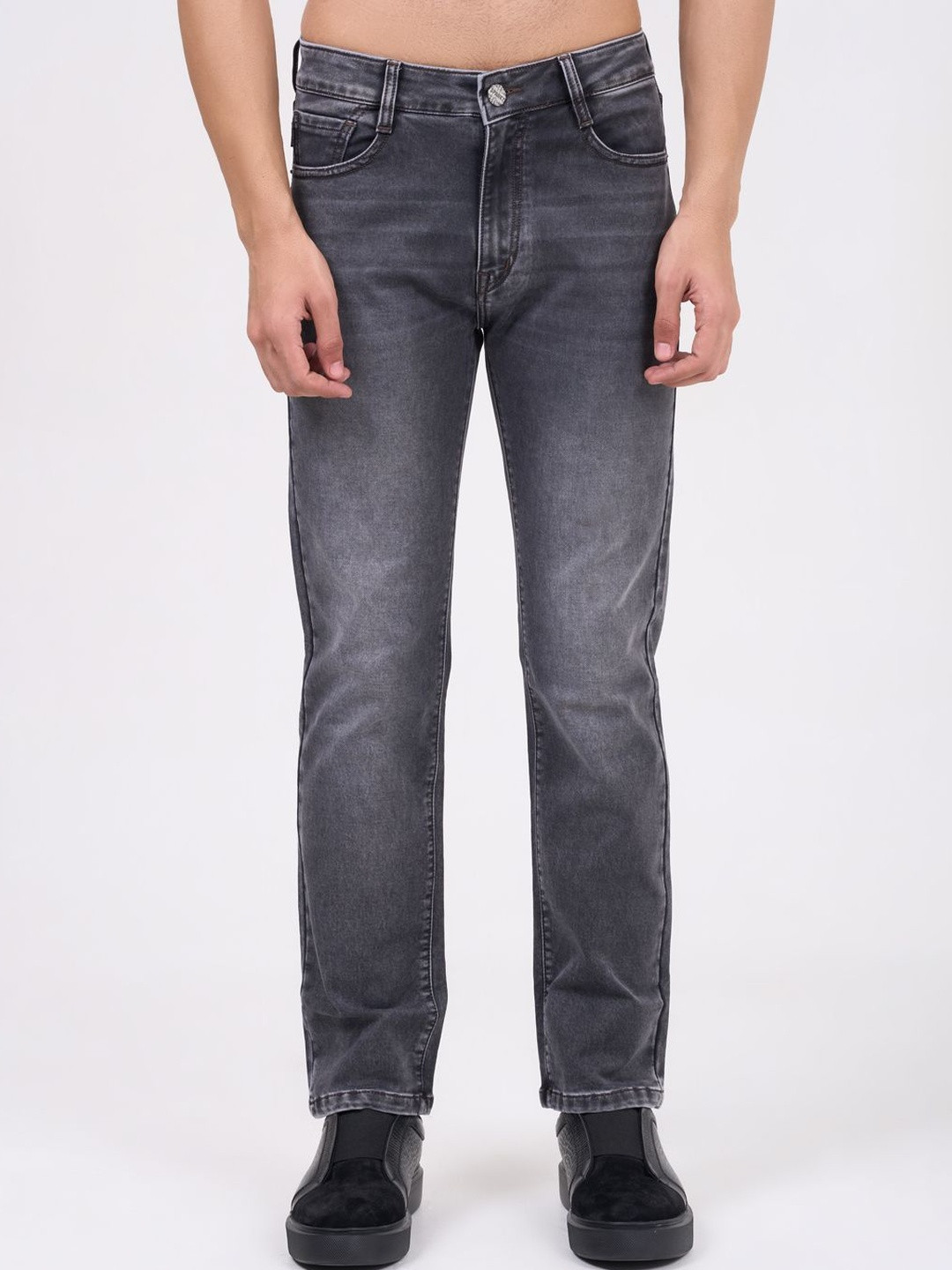 Sparky Men Slim Fit Mid-Rise Clean Look Light Fade Non Stretchable Jeans