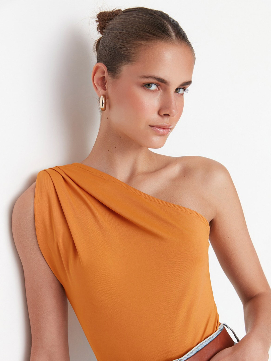 Trendyol One Shoulder Casual Knitted Top