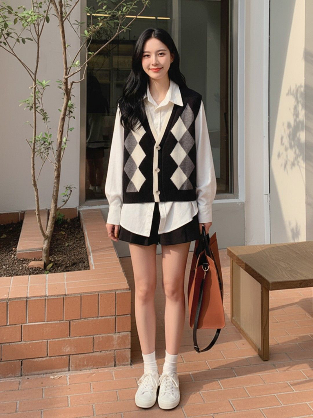 HERE&NOW Women Black Sleeveless V-Neck Cashmere Cardigan Sweater