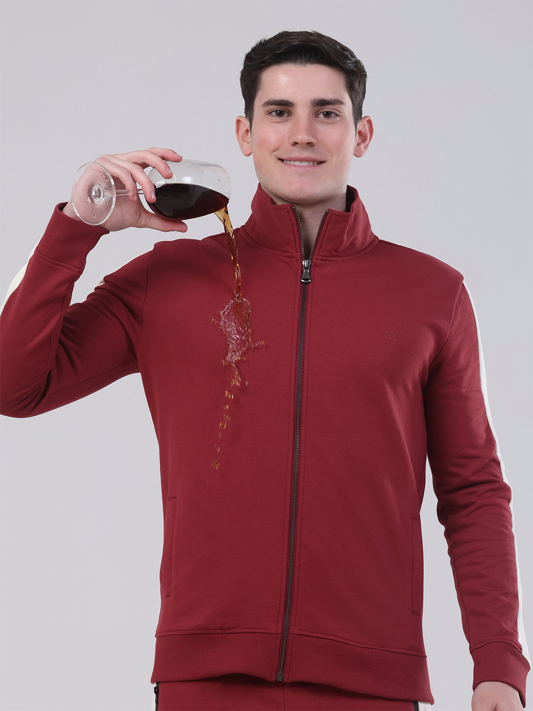 TURMS Men Anti Stain Anti Odor Water Repellent Cotton Rich Travel Edition Tracksuit