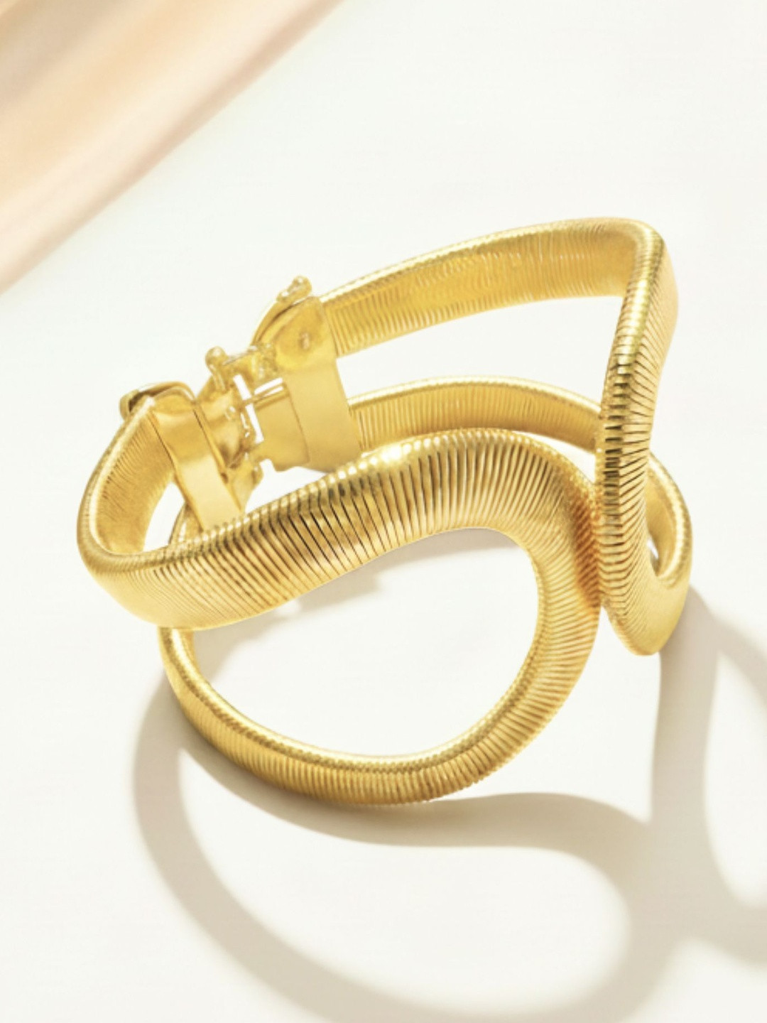 Anouk Gold-Plated Korean Openable Cuff Bracelet