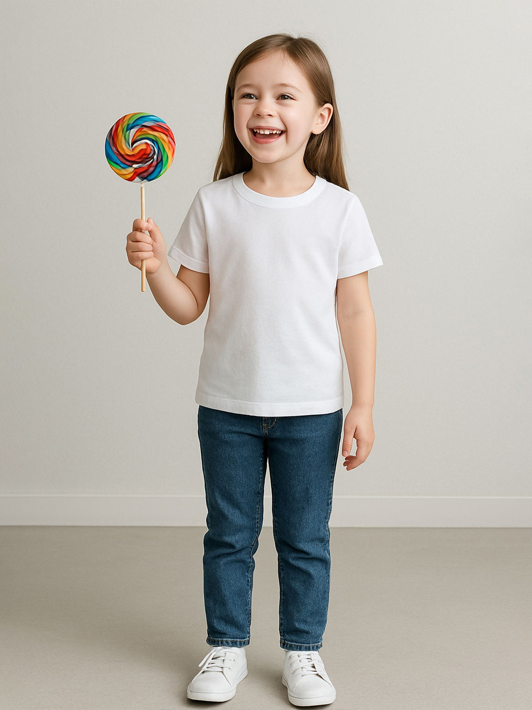 inner element Girls Round Neck T-shirt