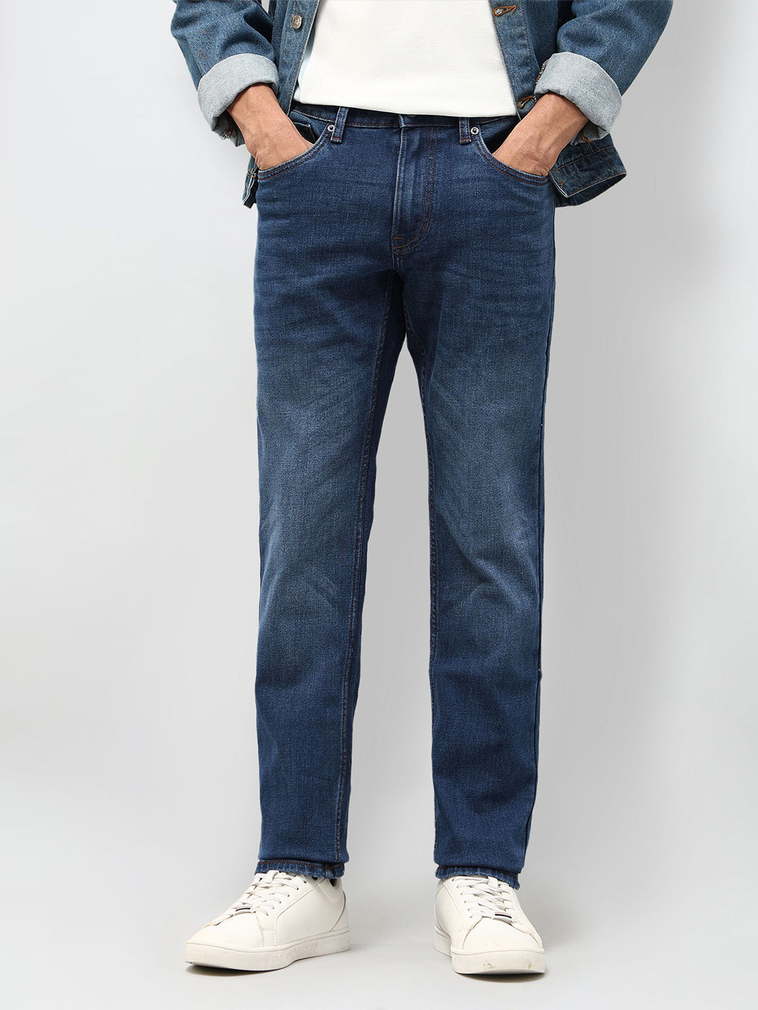 U.S. Polo Assn. Denim Co. Men Brandon Slim Tapered Fit Embroidered Stretchable Jeans