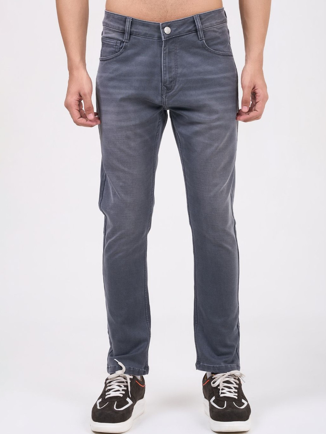Sparky Men Narrow Slim Fit Mid-Rise Light Fade Denim Jeans