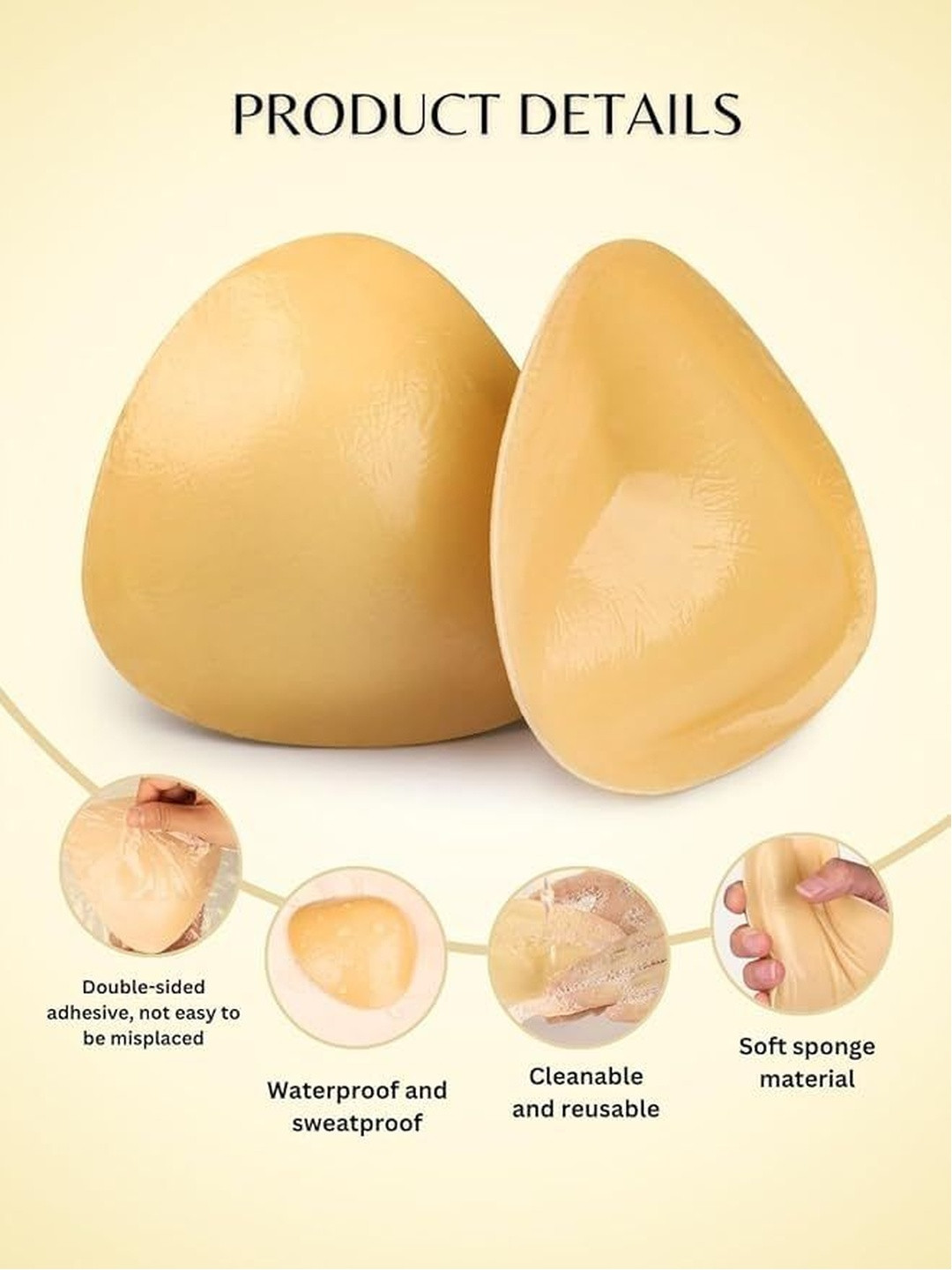 GEONIX Pad Inserts Invisible Lift Inserts Double-Sided Sticky Bra