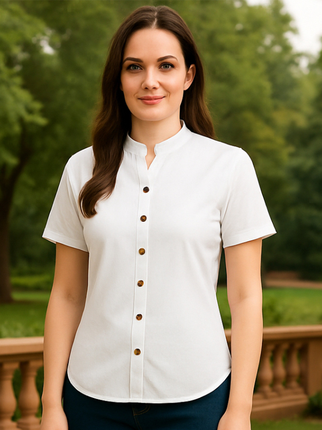 Rashmi Shree Creation Mandarin Collar Top