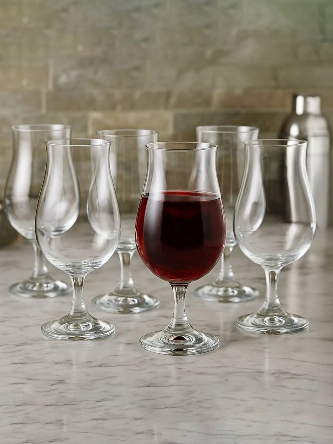 Bohemia Crystal Transparent 6 Pieces Whiskey Taster Glass 190 ml Each