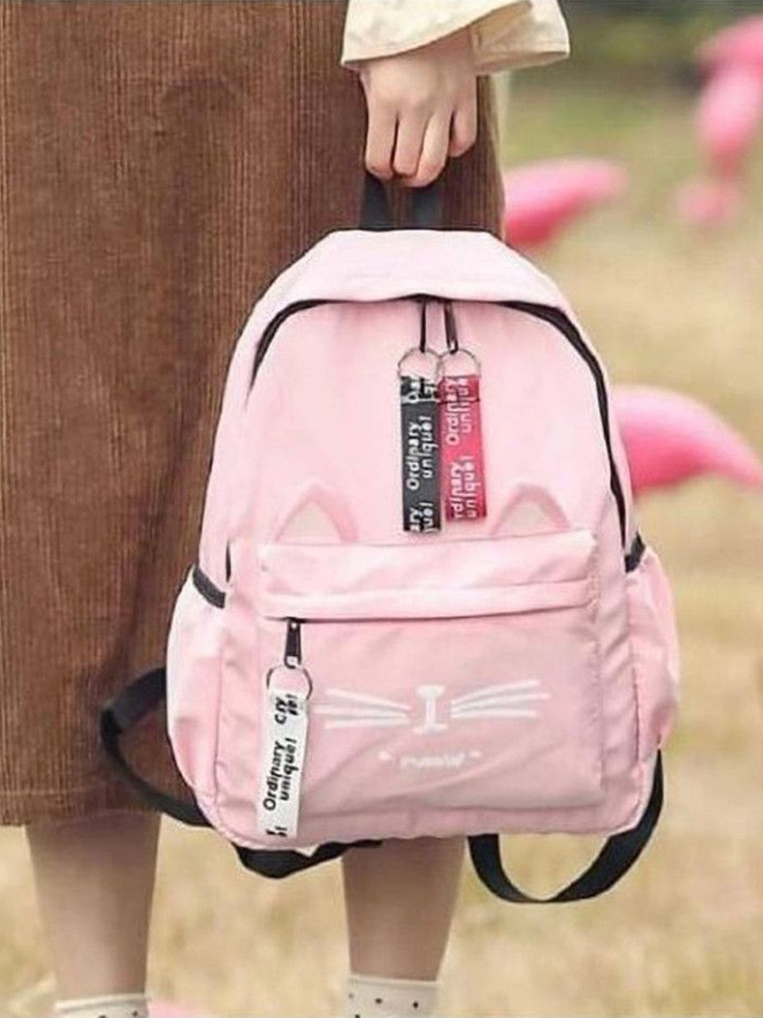 JAISOM Girls Solid Multiple Pockets Backpack