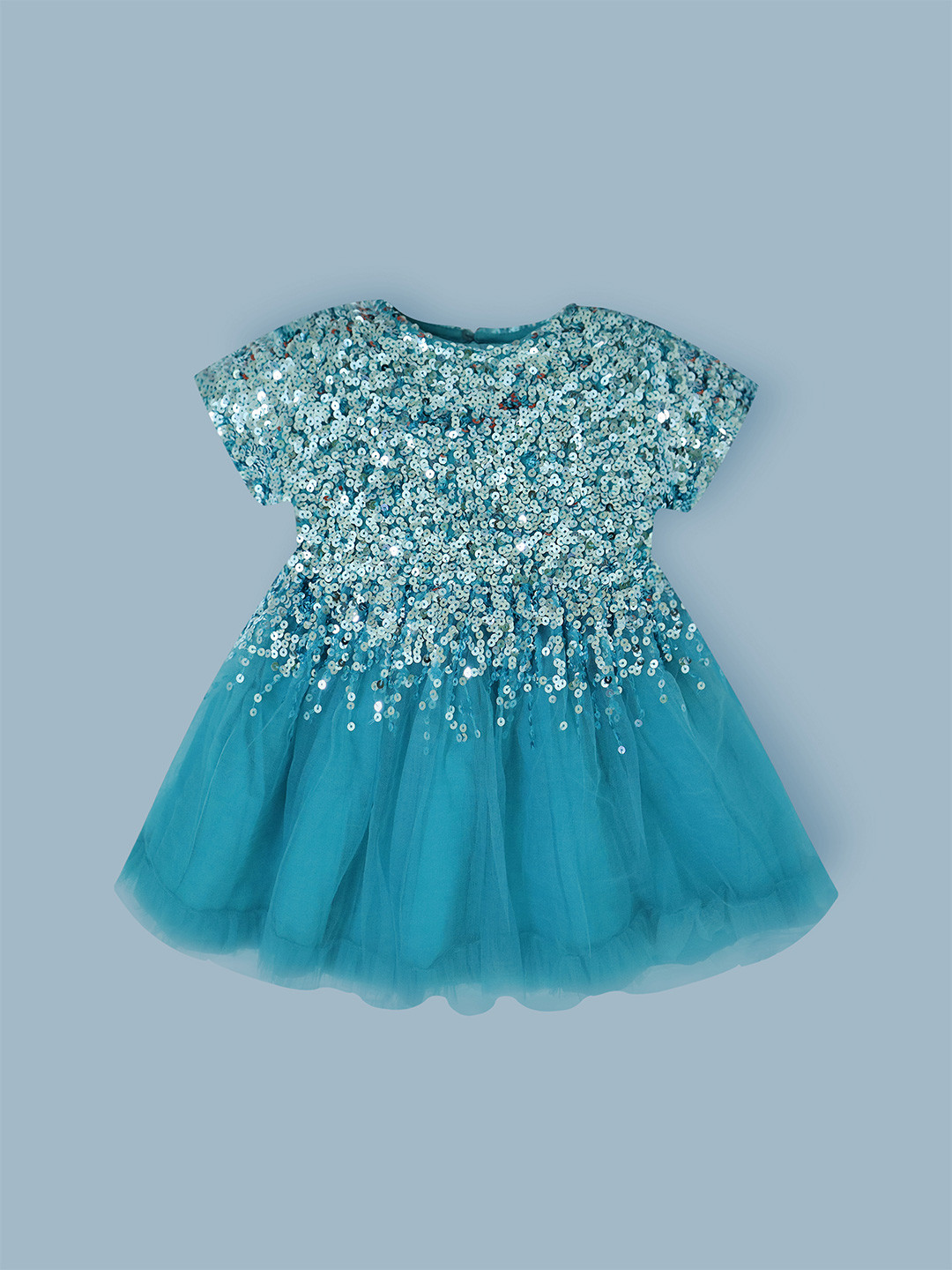 Cherry Crumble Embellished Round Neck Dress