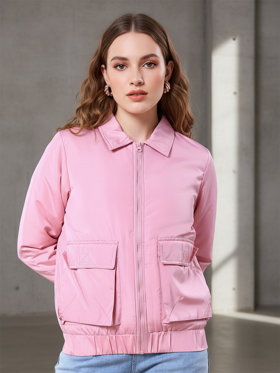 Freehand by The Indian Garage Co Pink Lightweight Padded Jacket