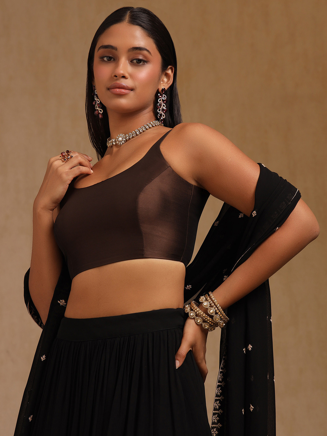 Soch Sleeveless Saree Blouse