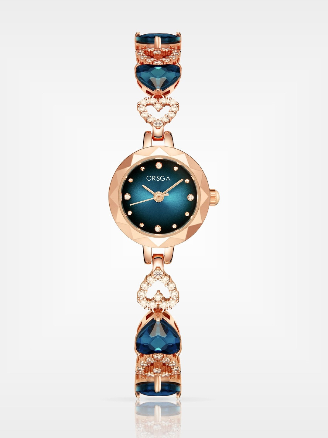 ORSGA Women Round Dial & Bracelet Style Straps Analogue Watch OL-9908-SAFFIRE-BLUE