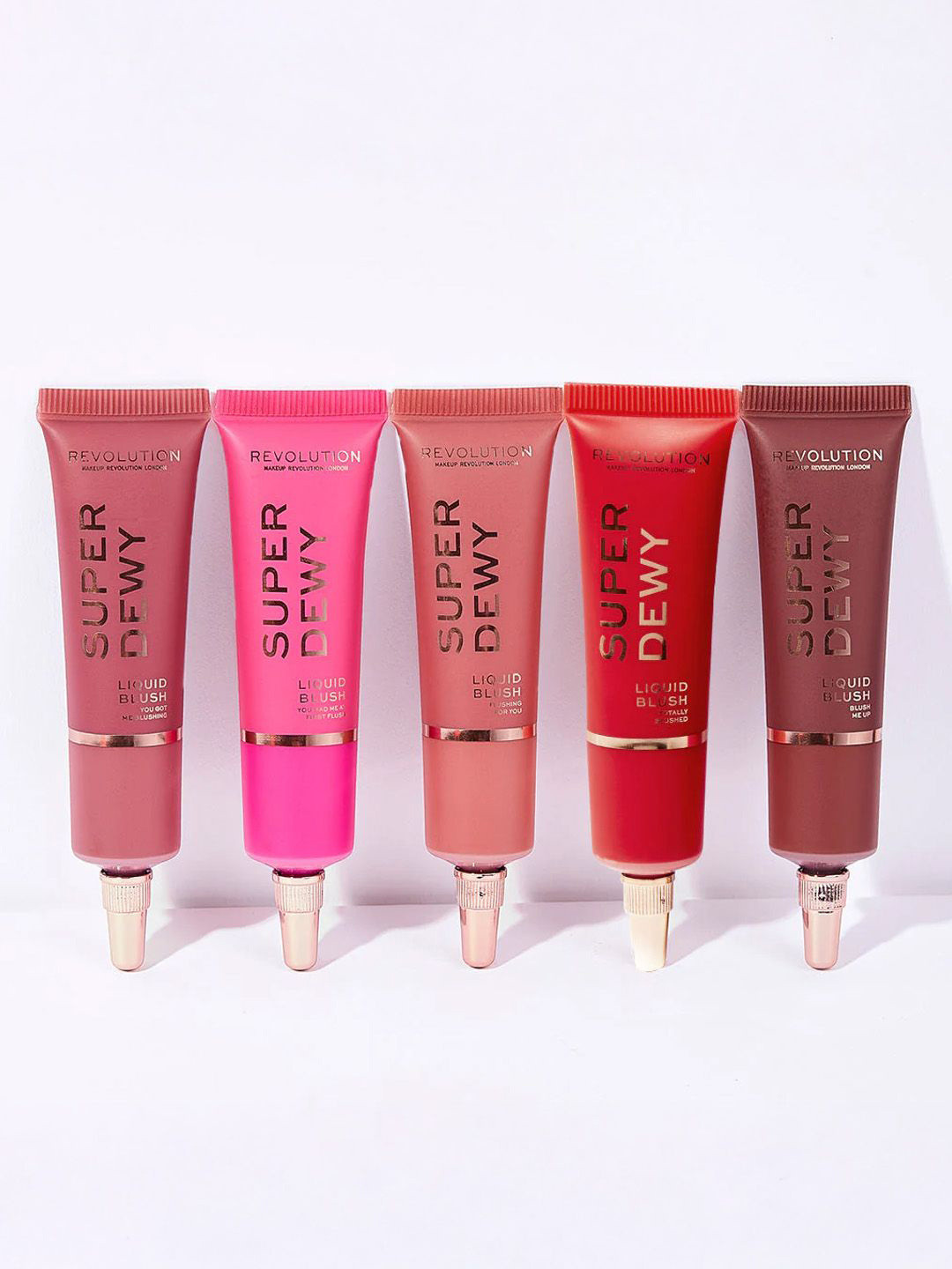 Makeup Revolution London Set Of 3 Super Dewy Blush & Air Blur Liquid & Pout Bomb Lip Liner