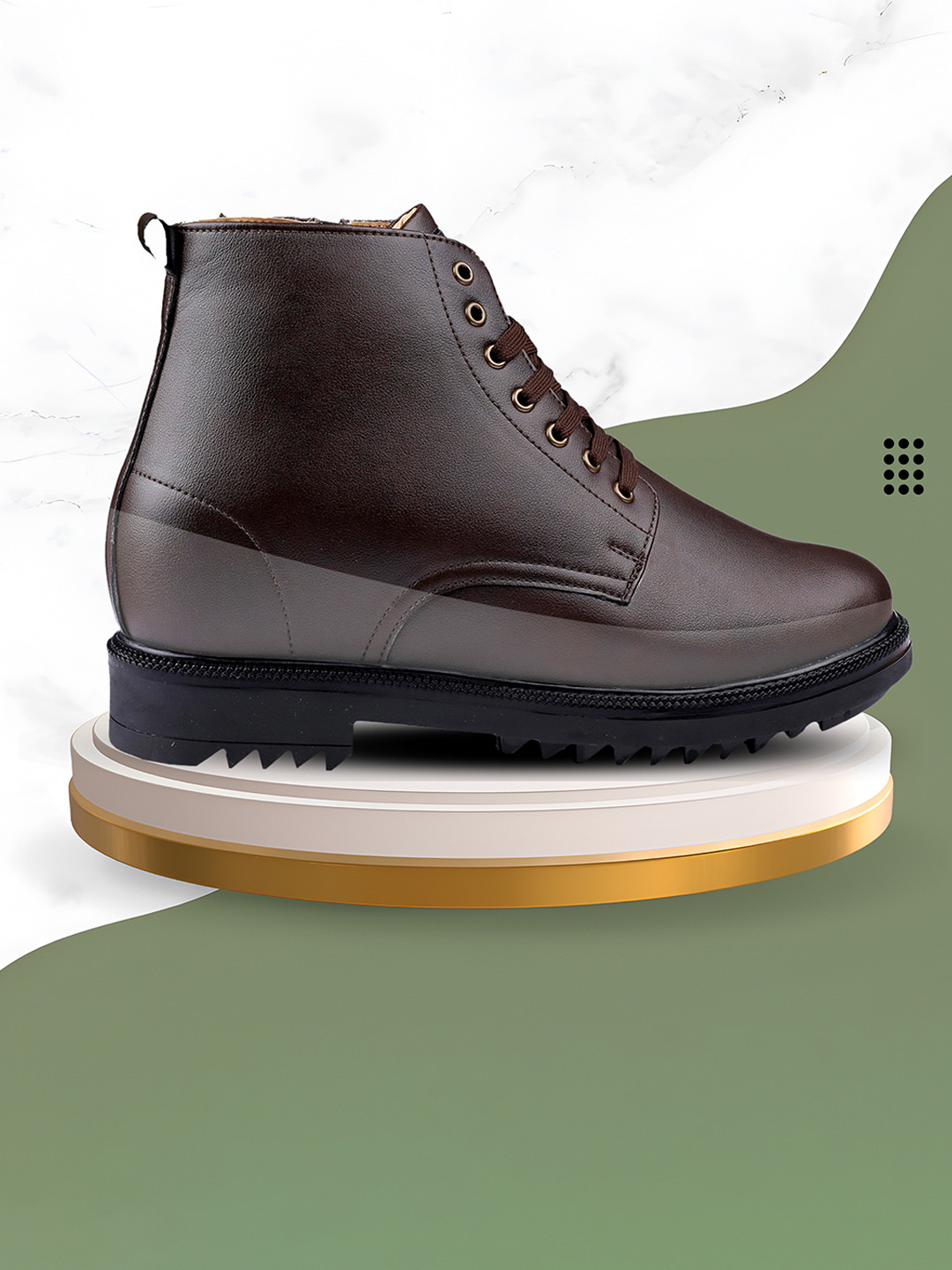 Bxxy Men Hidden Elevator Formal Lace-up Boots