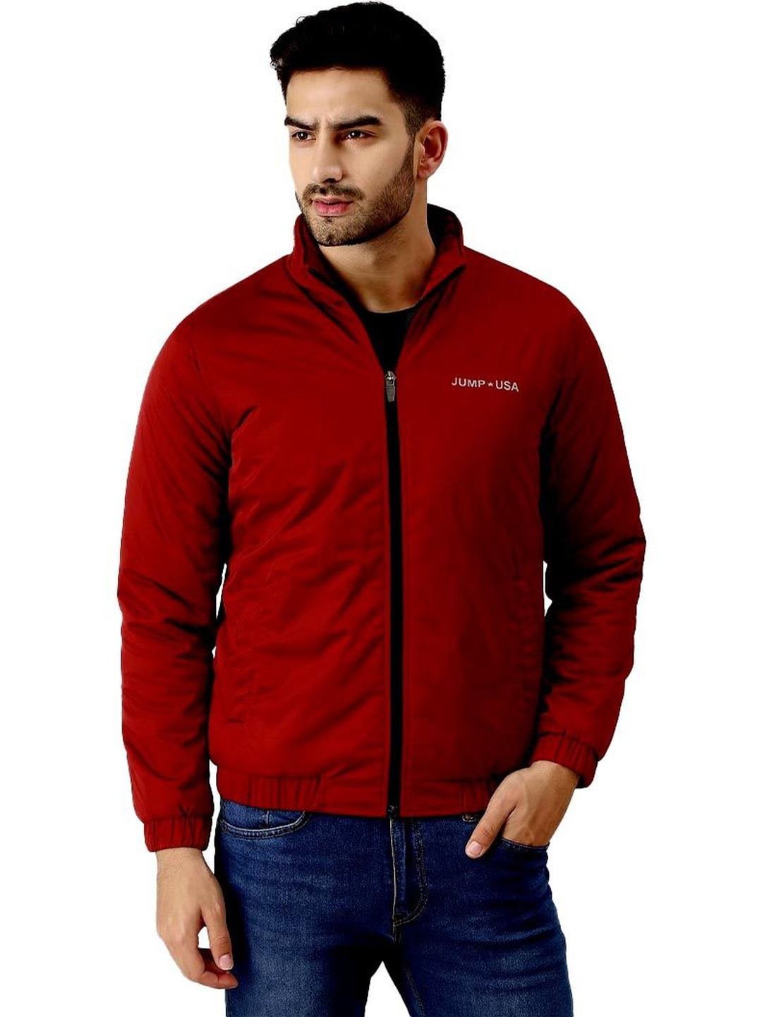 JUMP USA Stand Collar Lightweight Quilted Jacket