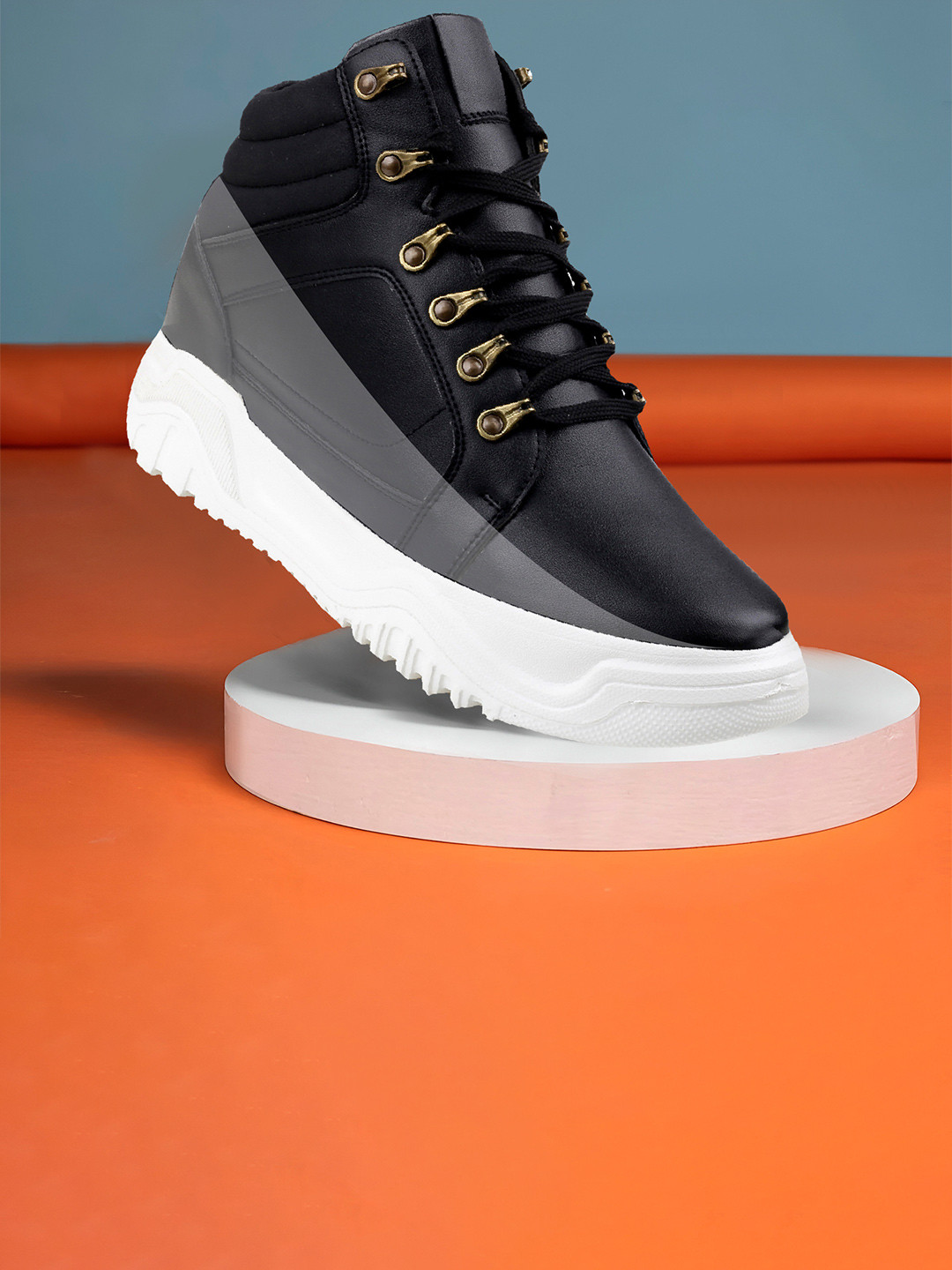 Bxxy Men Textured Height Increasing Sneaker Elevator Boots