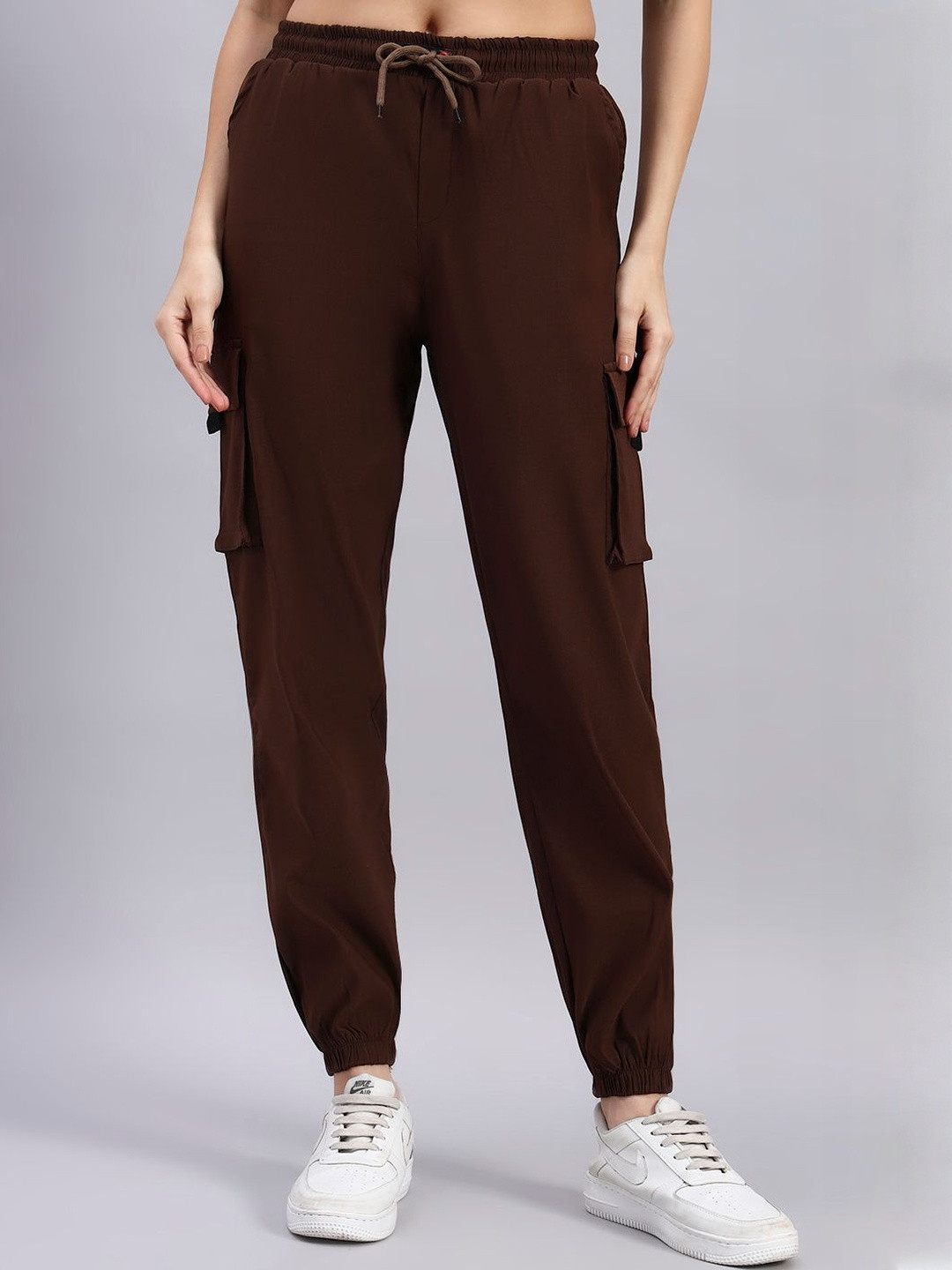 NATURE CRAFT Women Jogger Fit Mid-Rise Cotton Cargos