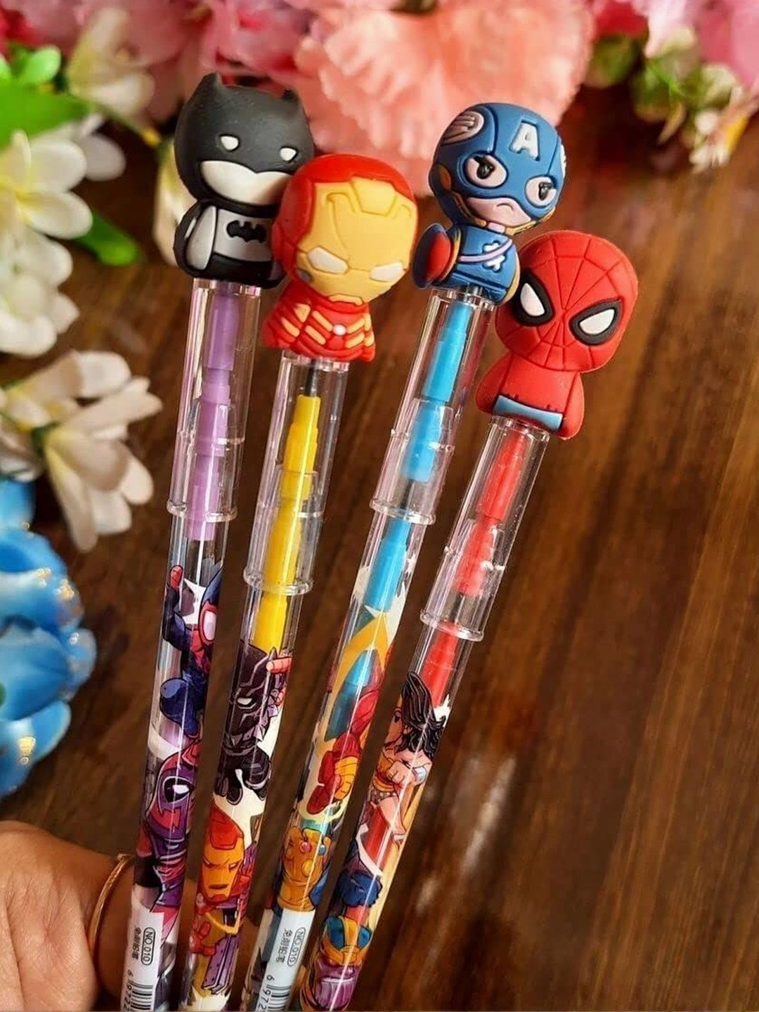 VR Creatives Kids Pack Of 4 Avengers Pencil Stationery