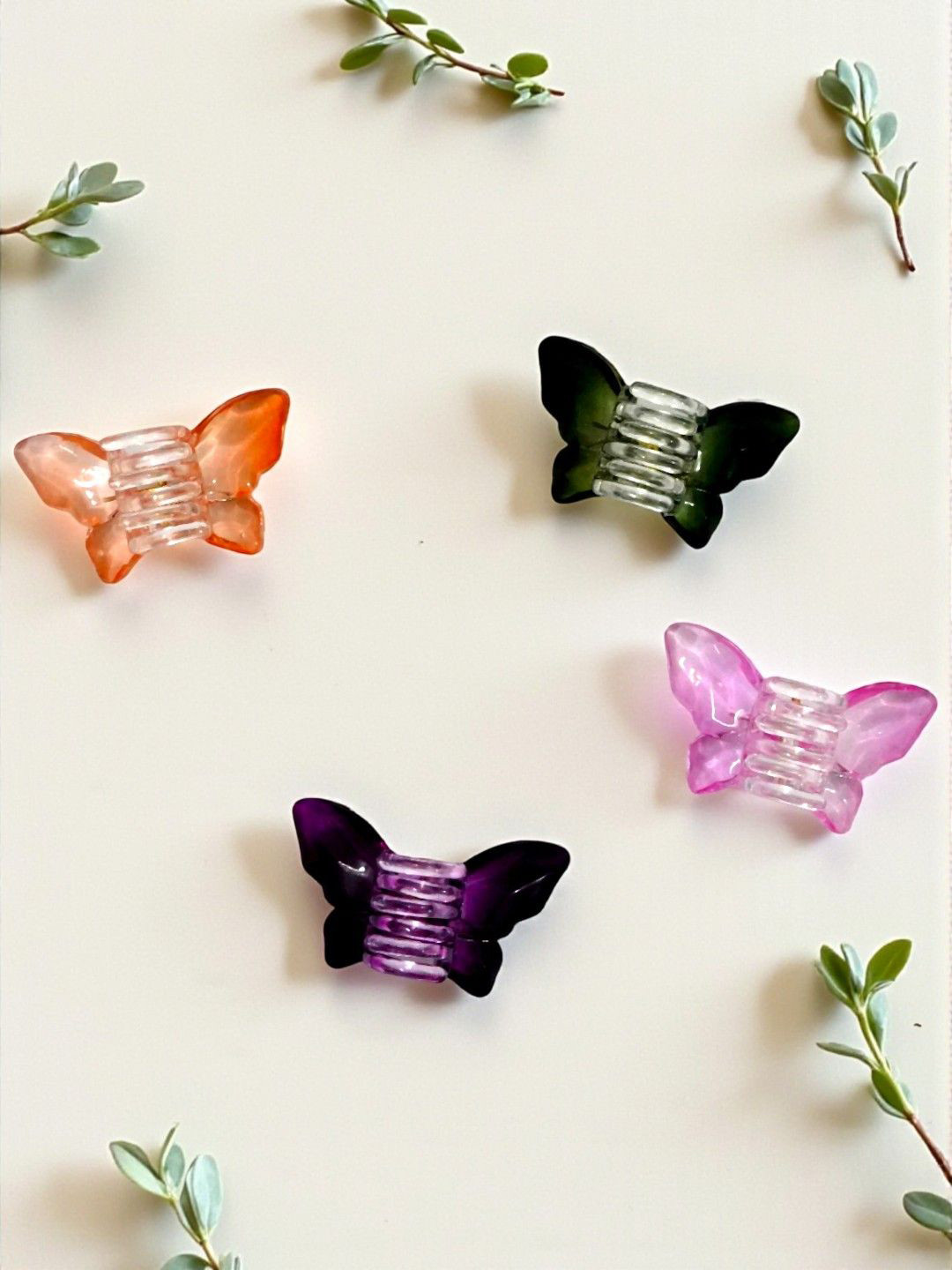 AccessHer Women Butterfly Set of 4 Claw Clip