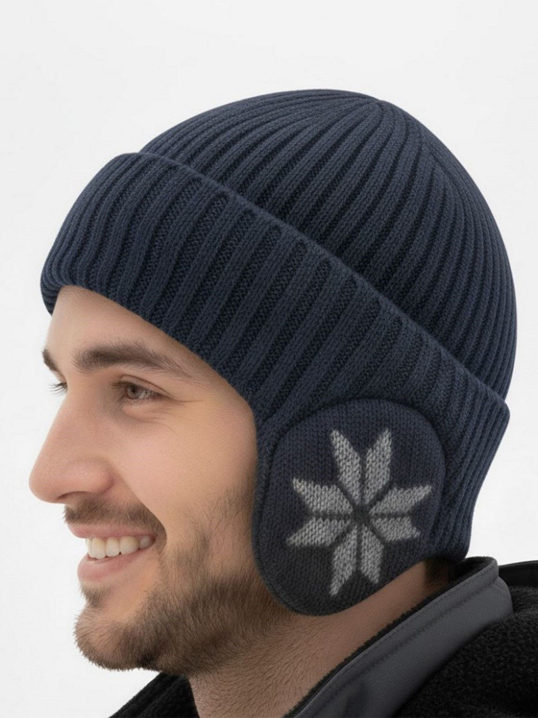 Infispace Men Soft Woolen Beanie With Ear Coverage