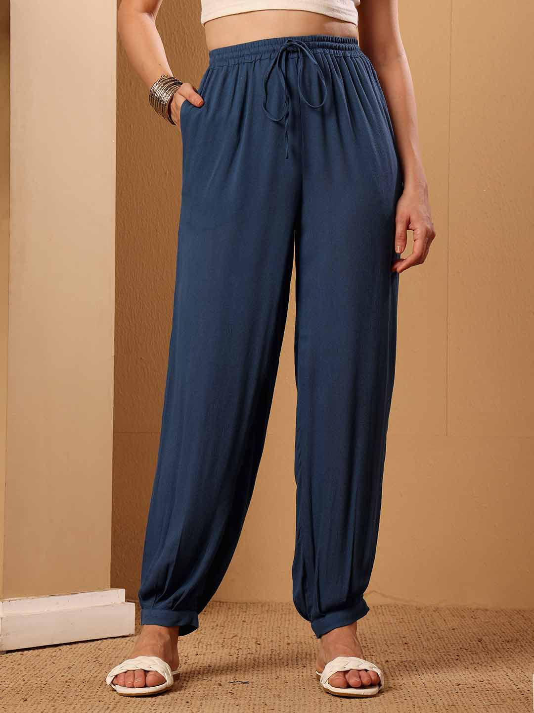 ELIAKI ENTERPRISES Women Solid Straight-Fit High Rise Salwar