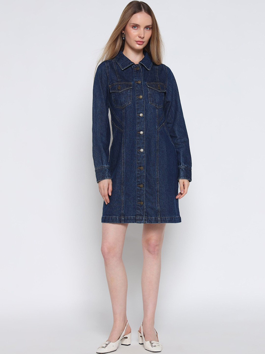 COVER STORY Women Denim Shirt Dress
