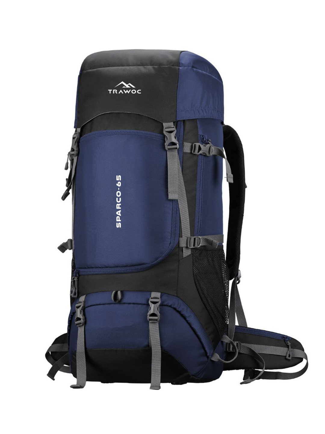 TRAWOC SPARCO Solid 65L Rucksack Hiking Travel With Rain Cover